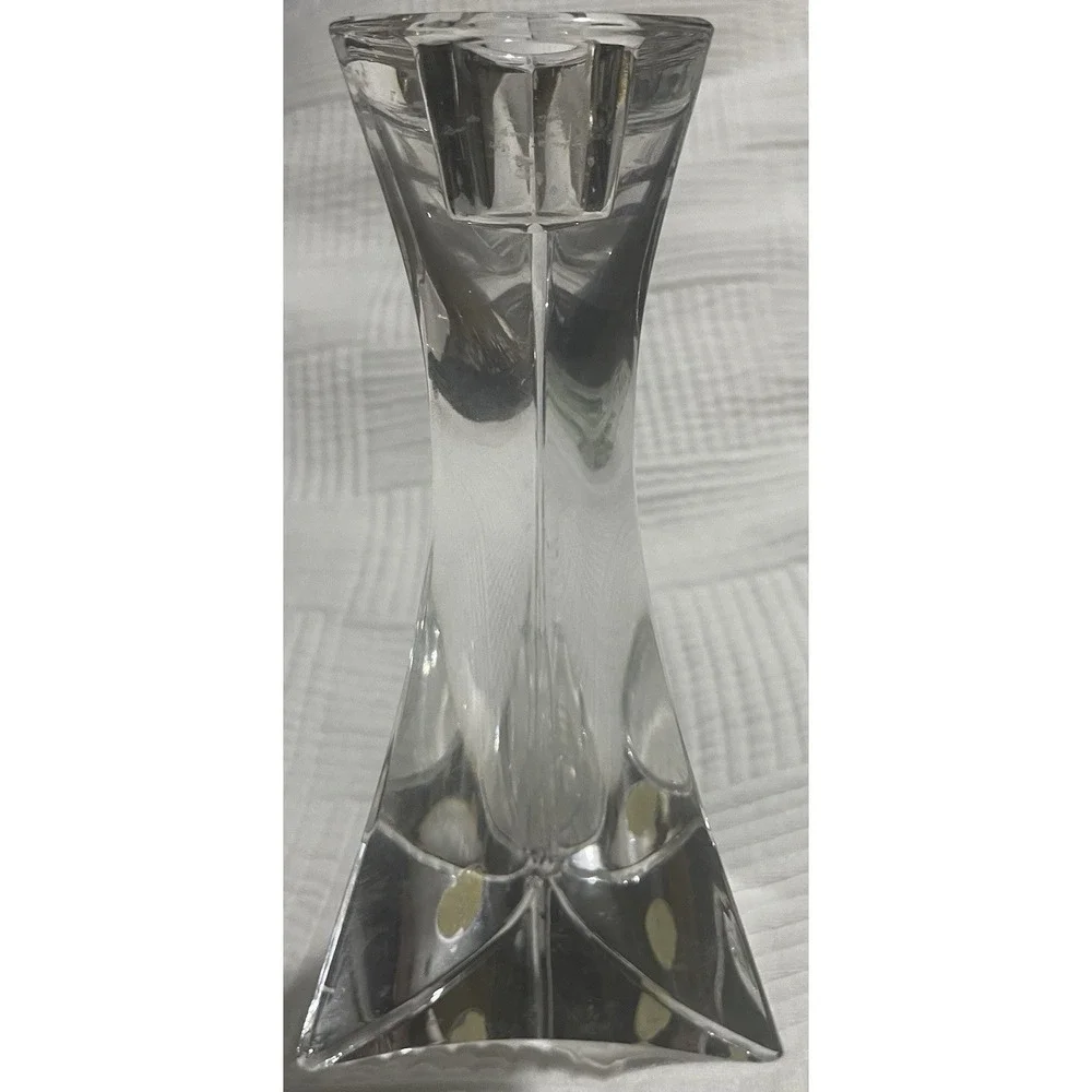 Partylite VTG 24% Lead Crystal 6" Trilliant Taper Candle Holder - Picture 6 of 6